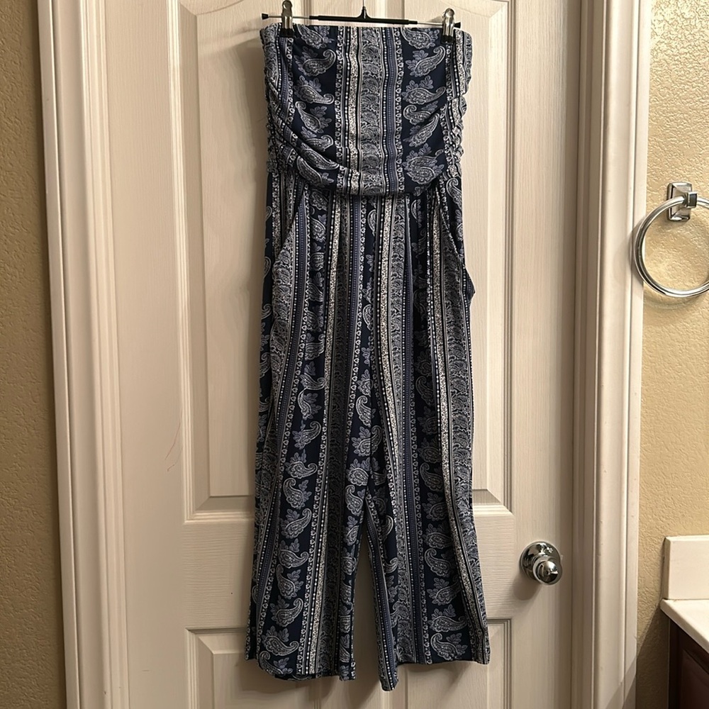 J for Justify Strapless Crop Jumpsuit #81